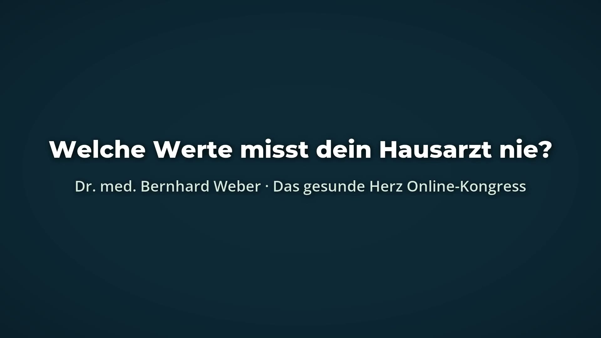 Kurzclip Dr. med. Bernhard Weber