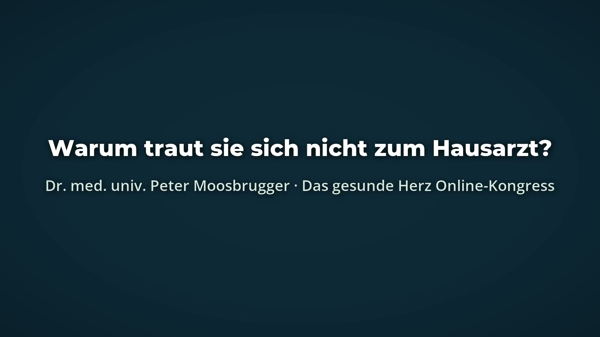 Kurzclip Dr. med. univ. Peter Moosbrugger